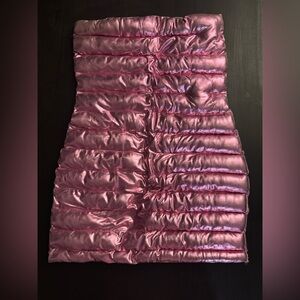 Akira metallic pink mini dress